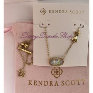🩵Kendra Scott X Love Shack Fancy Elisa Blue Blooming Heirloom Necklace New 🎀